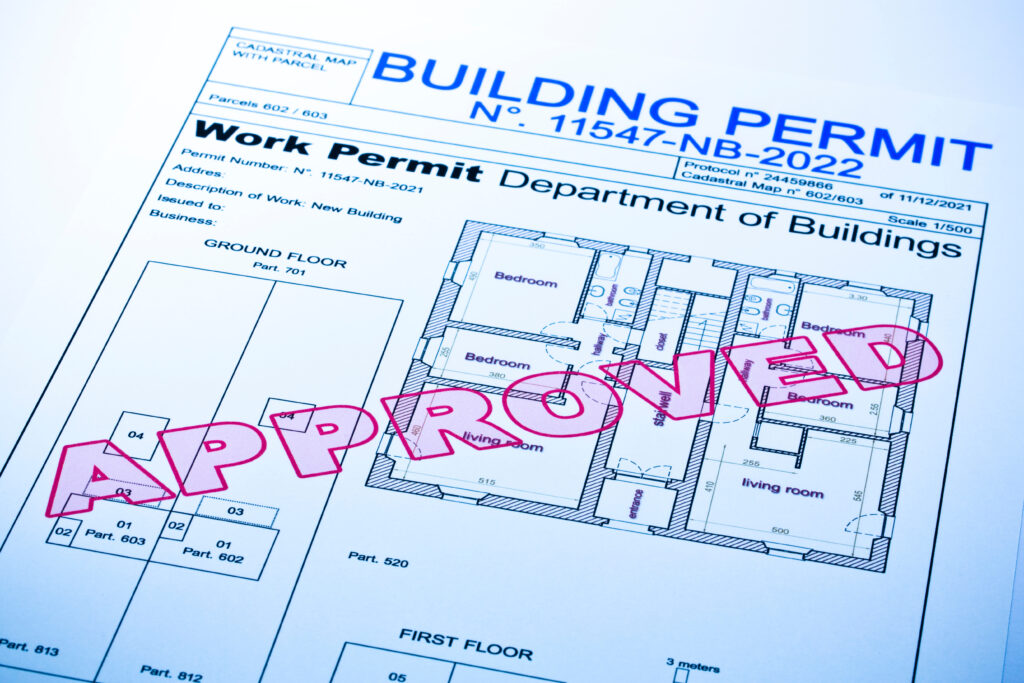 Sample of an approved building permit