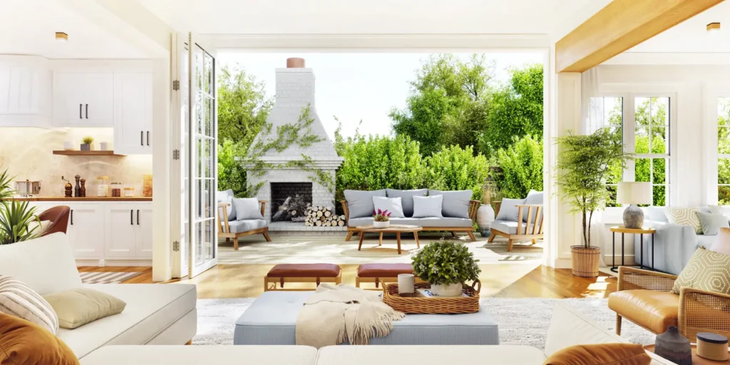 Indoor and Outdoor living spaces.  Ed Neir Construction.  S.F. Bay Area.