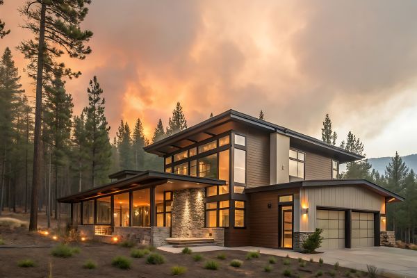 Ed Neir Construction helps homeowners ensure fire-conscious remodels, such as this suburban home with a steel roof + fire-resistant siding to boost safety & reduce insurance costs.