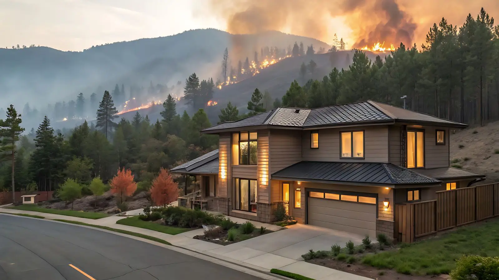 Ed Neir Construction does high ROI home hardening like this house with Class A fire-rated roof, fiber-cement siding, dual pane tempered glass windows + ember-resistant vents.