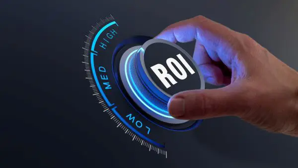 Ed Neir Construction helps homeowners identify high ROI home hardening improvements - human hand dialing up the ROI to "high."