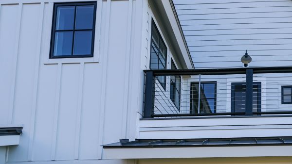 Ed Neir Construction can harden your home’s exterior: opt for fire-rated fiber-cement siding, like this James Hardie board, for ROI of 80%-85% + potential insurance savings.