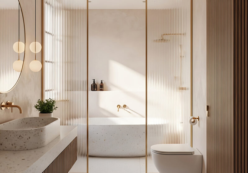 Ed Neir Construction details 4 fantastic reasons to remodel or add a modern wet room bath with shower + tub to add home value